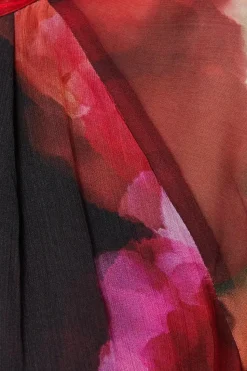 Floral Tie Back Midi Dress