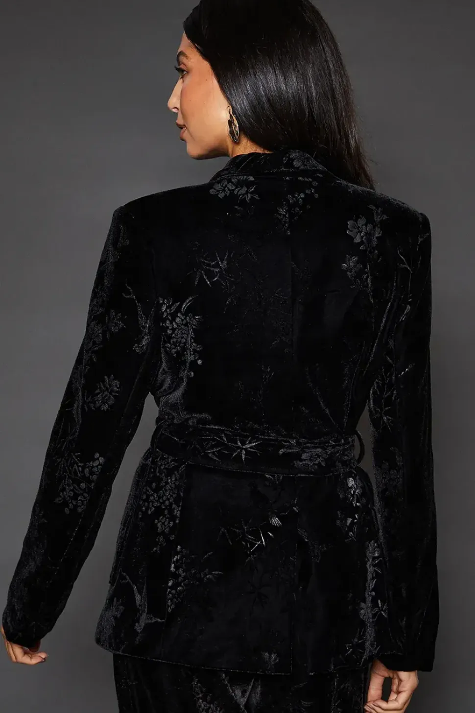 Floral Velvet Blazer
