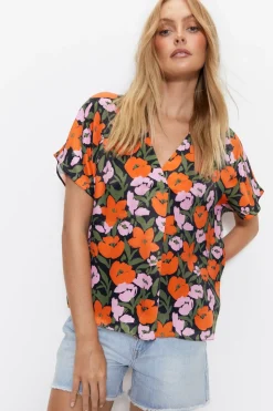 Floral V Neck Tunic