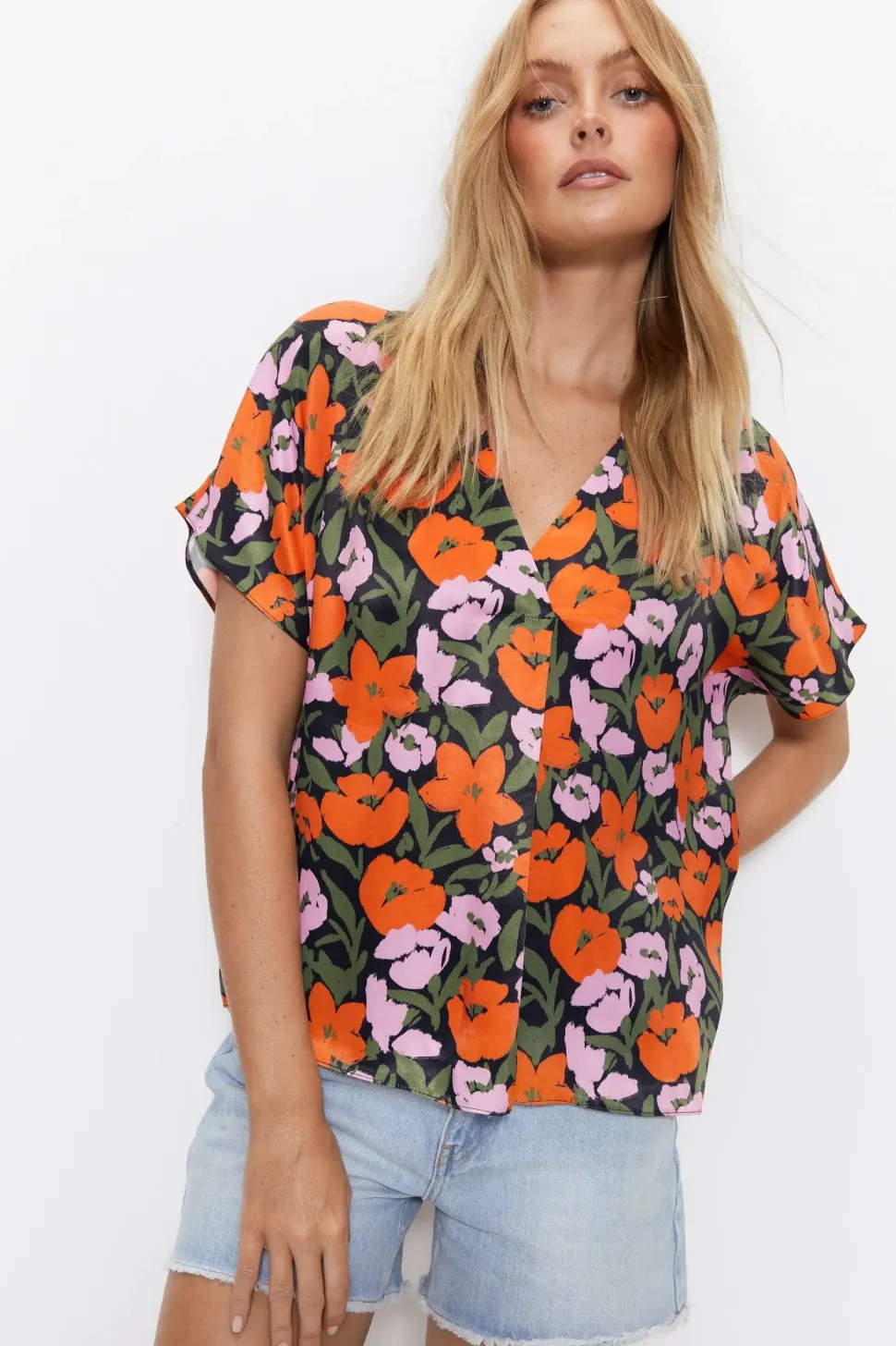Floral V Neck Tunic