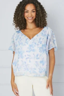 Floral Wrap Blouse