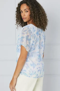 Floral Wrap Blouse