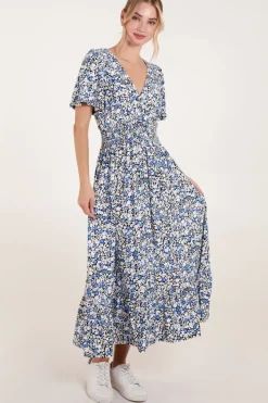 Floral Wrap Front Maxi Dress
