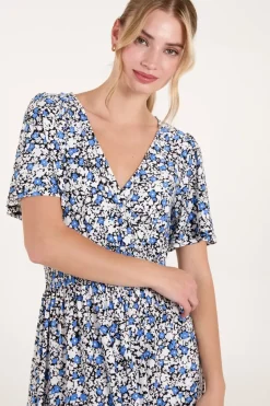 Floral Wrap Front Maxi Dress