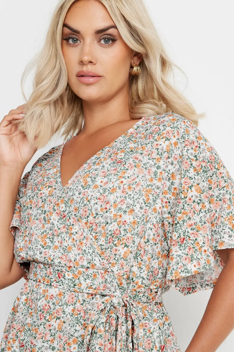 Floral Wrap Top