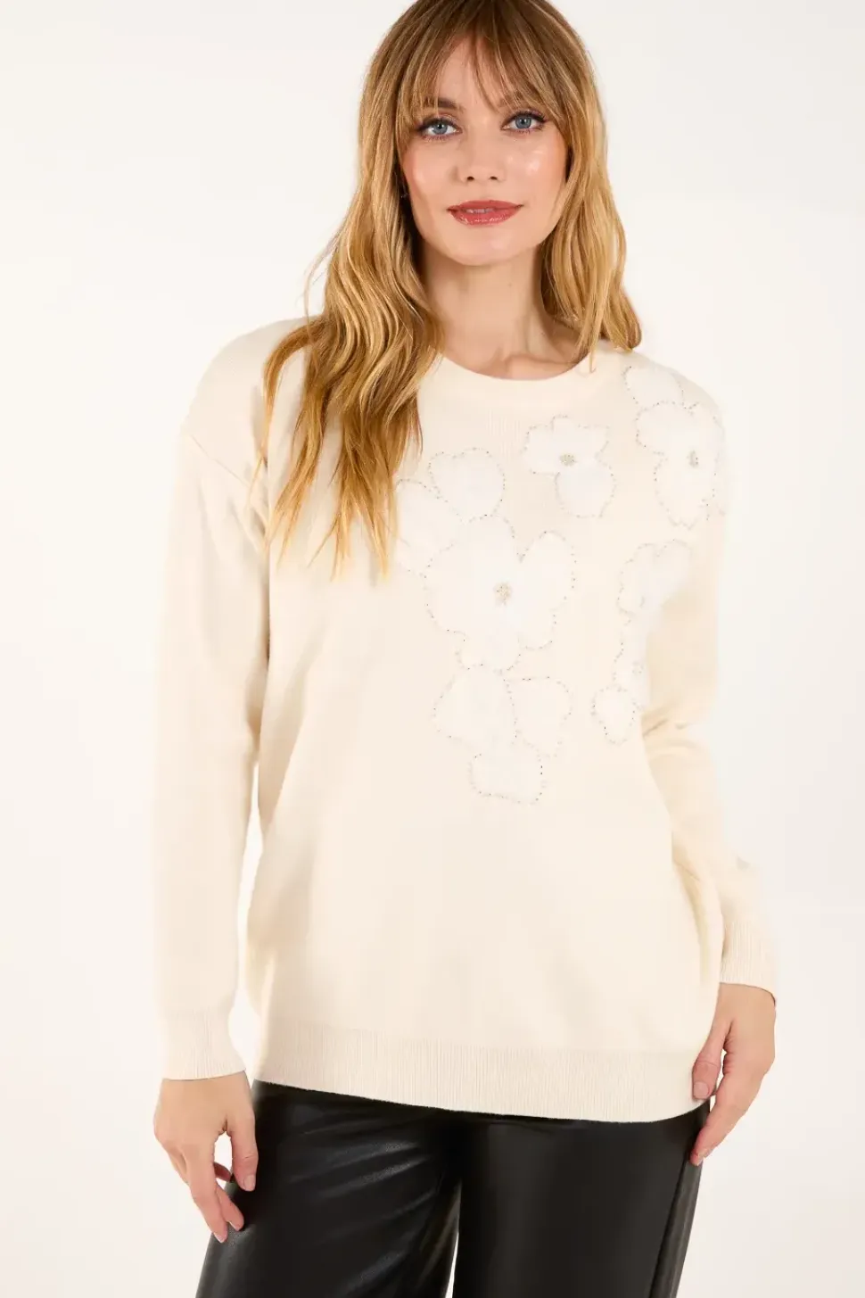 Flower Diamante Jumper