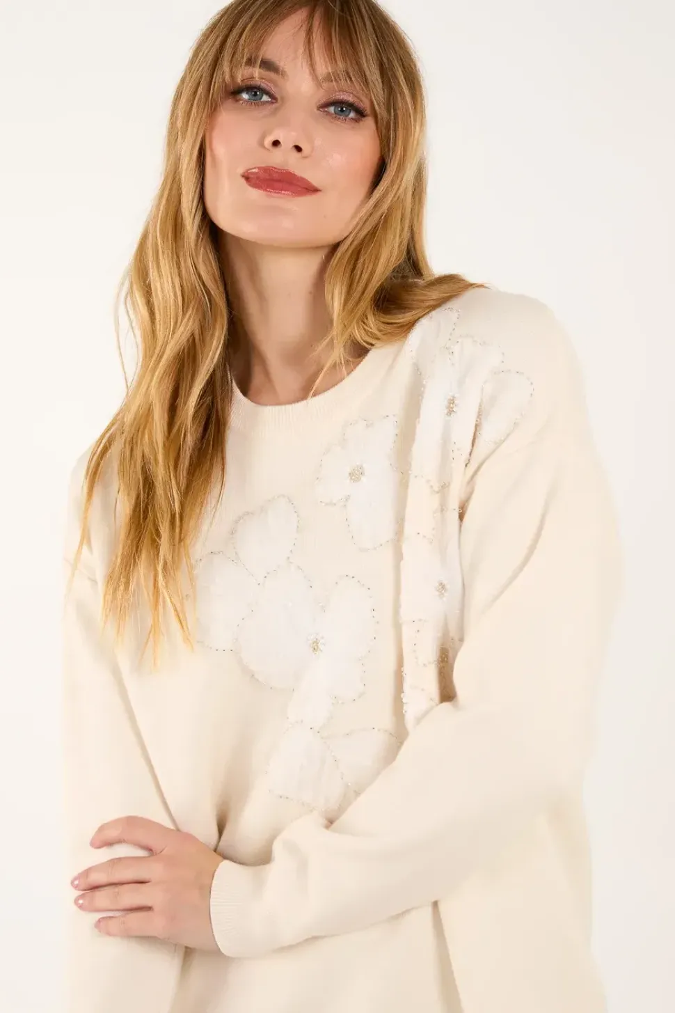 Flower Diamante Jumper