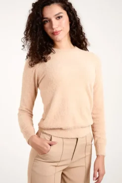 Fluffy Knit Scoop Neck Jumper