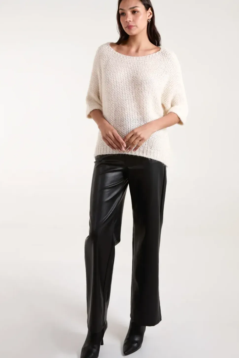 Fluffy Textured Knit Jumper