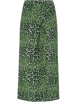 Fluro Animal Ruched Skirt-Animal Print