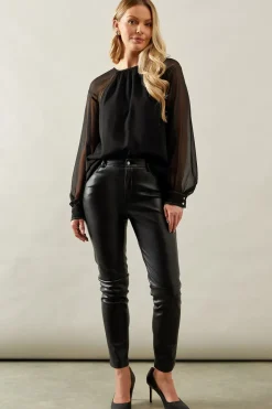 Foil Trim Blouse