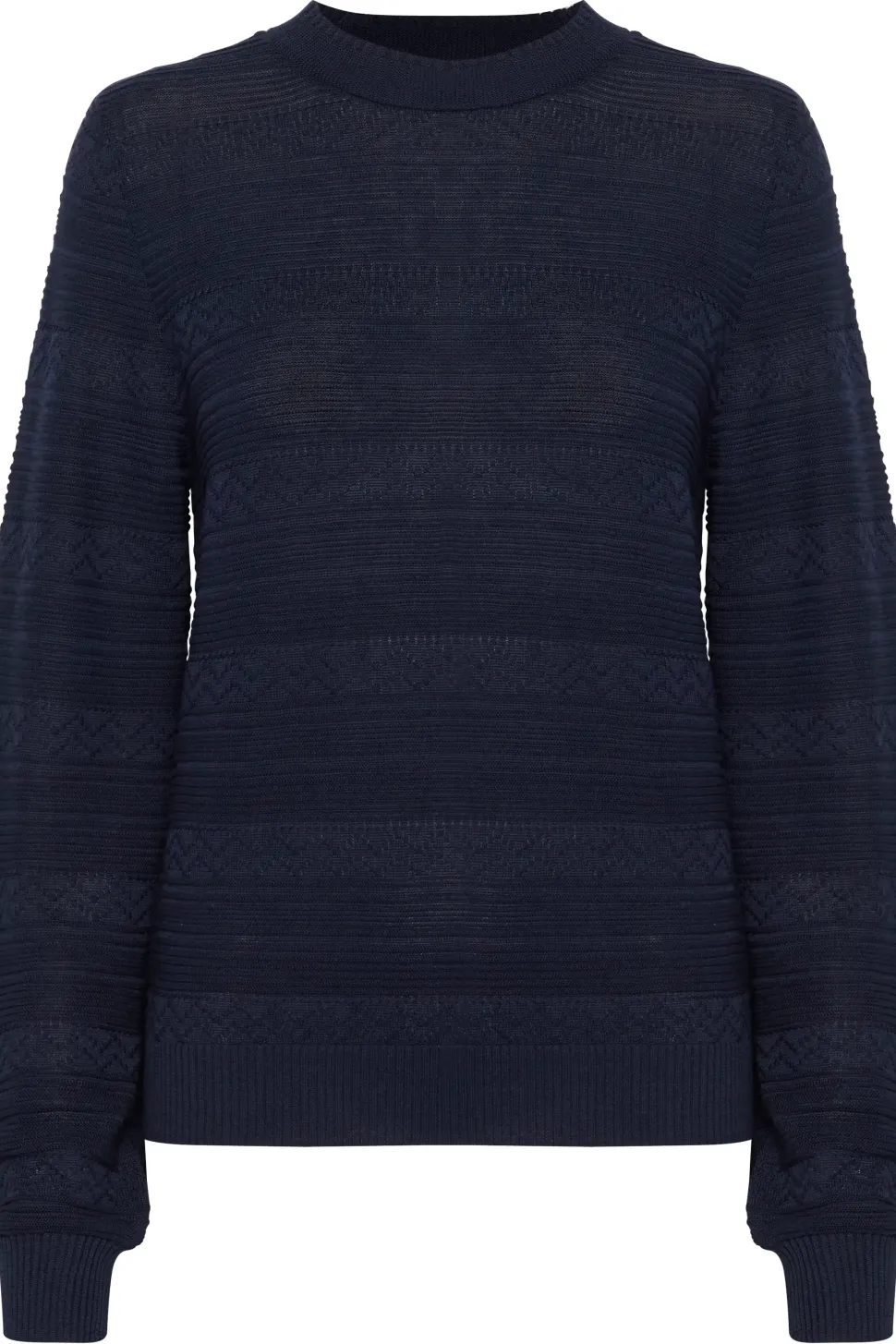 Francella Crew Neck Patterned Pullover-