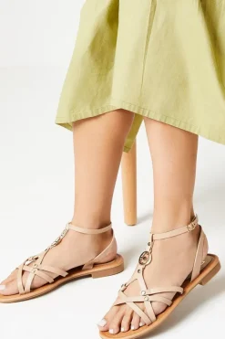 Fran Gladiator Strap Flat Sandals