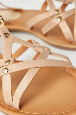 Fran Gladiator Strap Flat Sandals