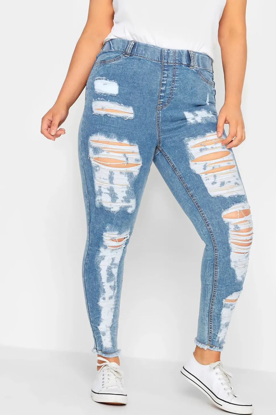 Frayed Ripped Grace Jeggings
