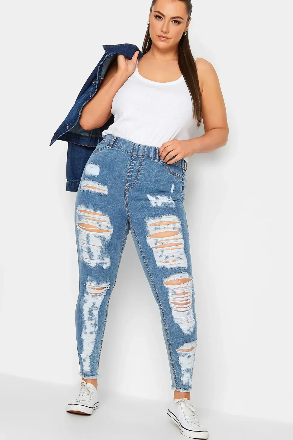 Frayed Ripped Grace Jeggings
