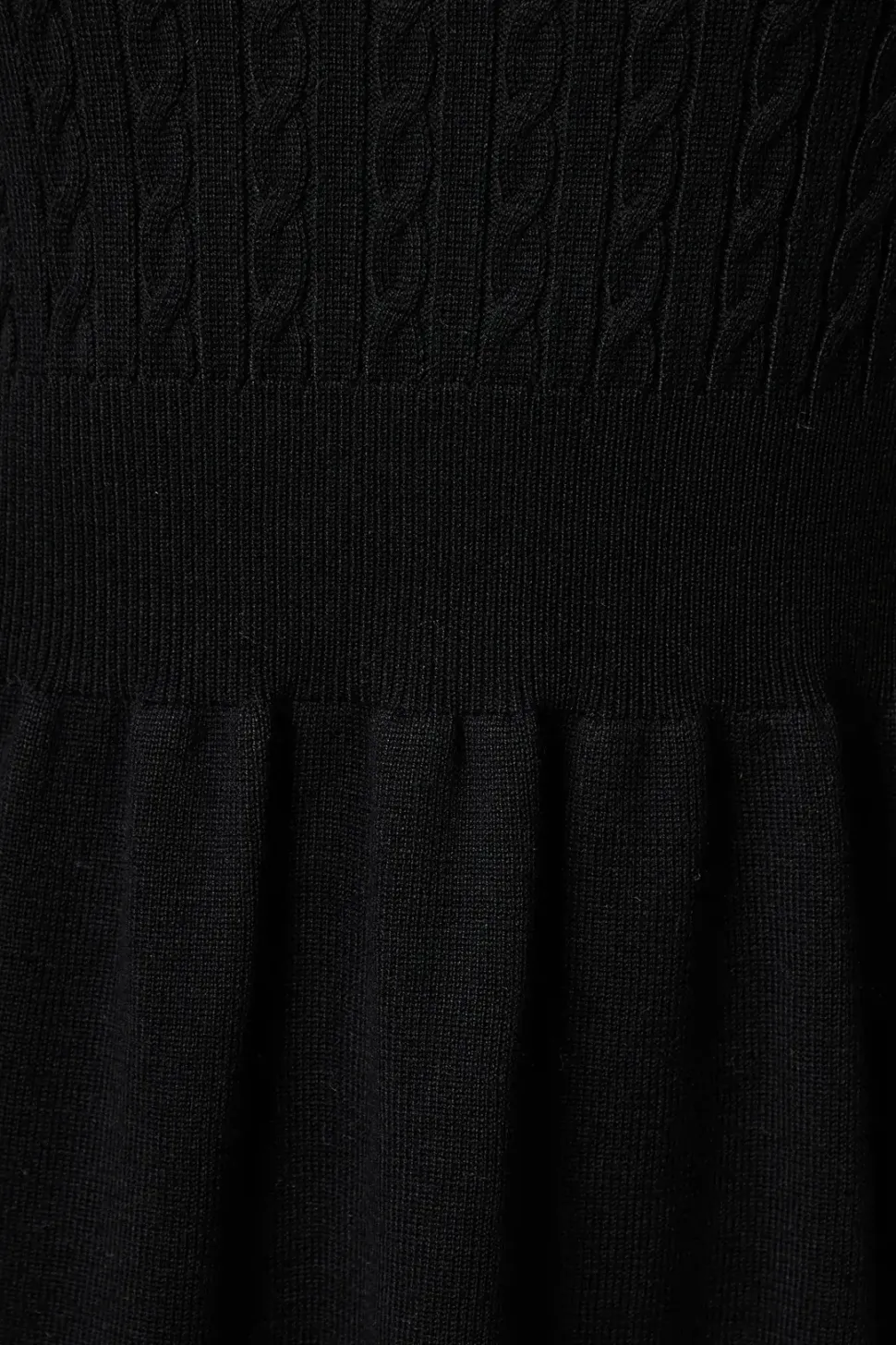 Frill Detail Crew Neck Knitted Mini Dress