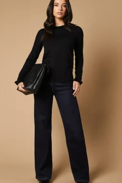 Frill Edge Detail High Neck Jumper