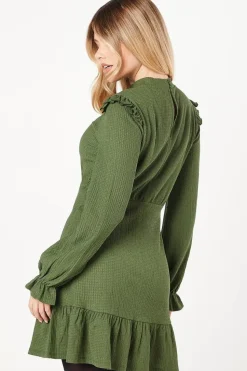 Frill Neck Mini Dress
