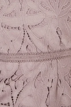 Frill Sleeve Lace Flute Hem Dress