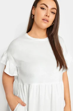 Frill Sleeve Smock Mini Dress