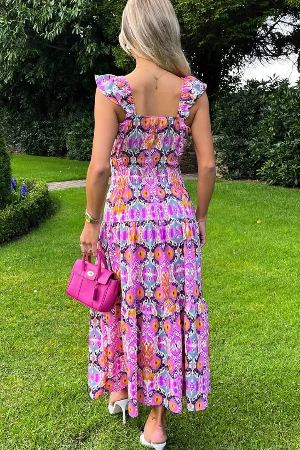 Frill Strap Midi Dress