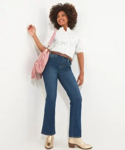 Frilly Neck Embroidered Blouse