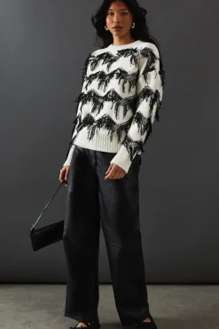 Fringe Stitch Detail Jumper