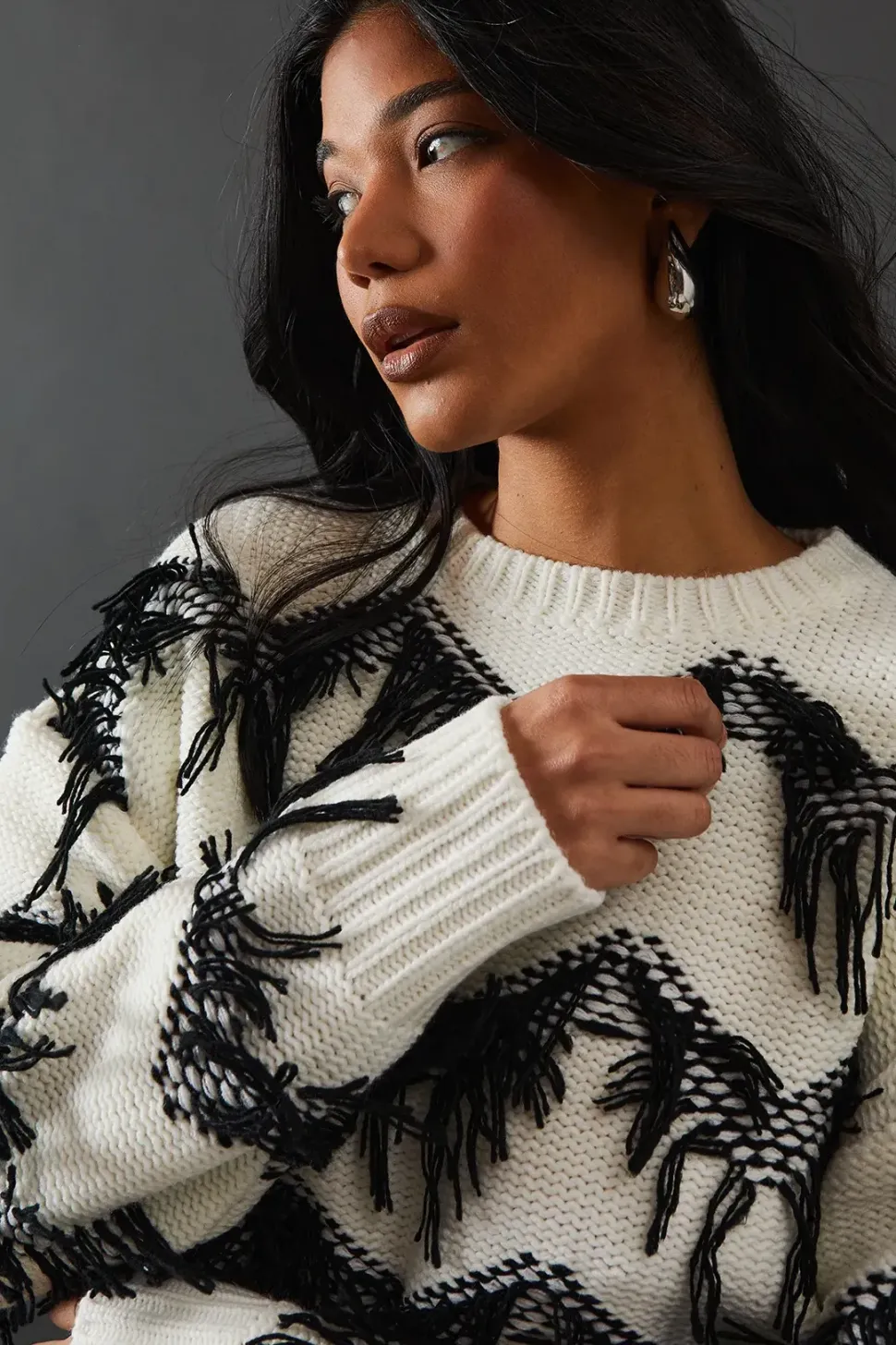 Fringe Stitch Detail Jumper