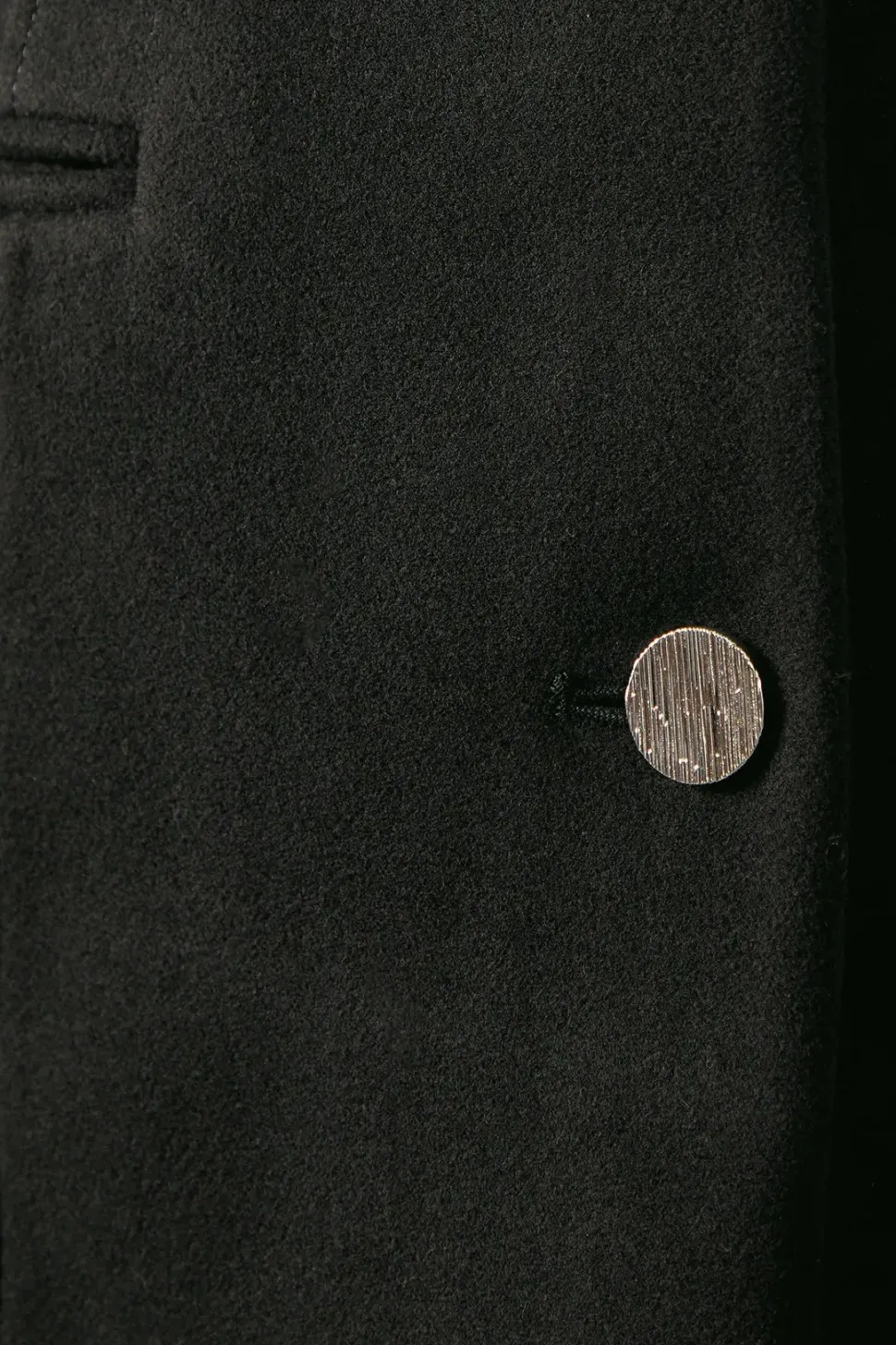 Funnel Neck Faux Wool Coat
