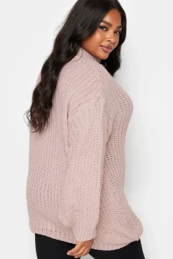 Funnel Neck Oversized Knitted Jumper