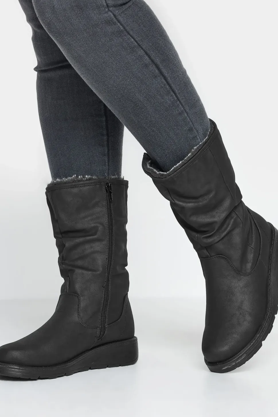 Fur Lined Calf Boots