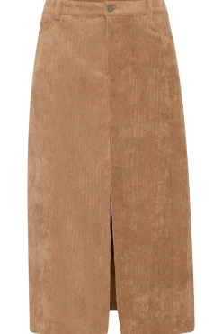 GabborSZ Corduroy High Waist Midi Skirt-