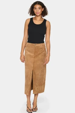 GabborSZ Corduroy High Waist Midi Skirt-