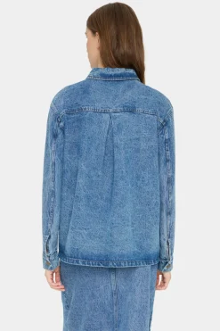 GabiSZ Boxy Fit Button Denim Jacket-