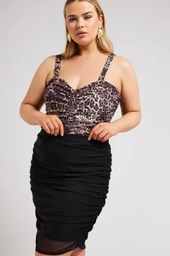 Gathered Mesh Skirt