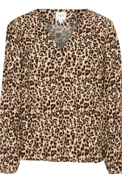 GazelSZ Long Sleeve V-neck Blouse-