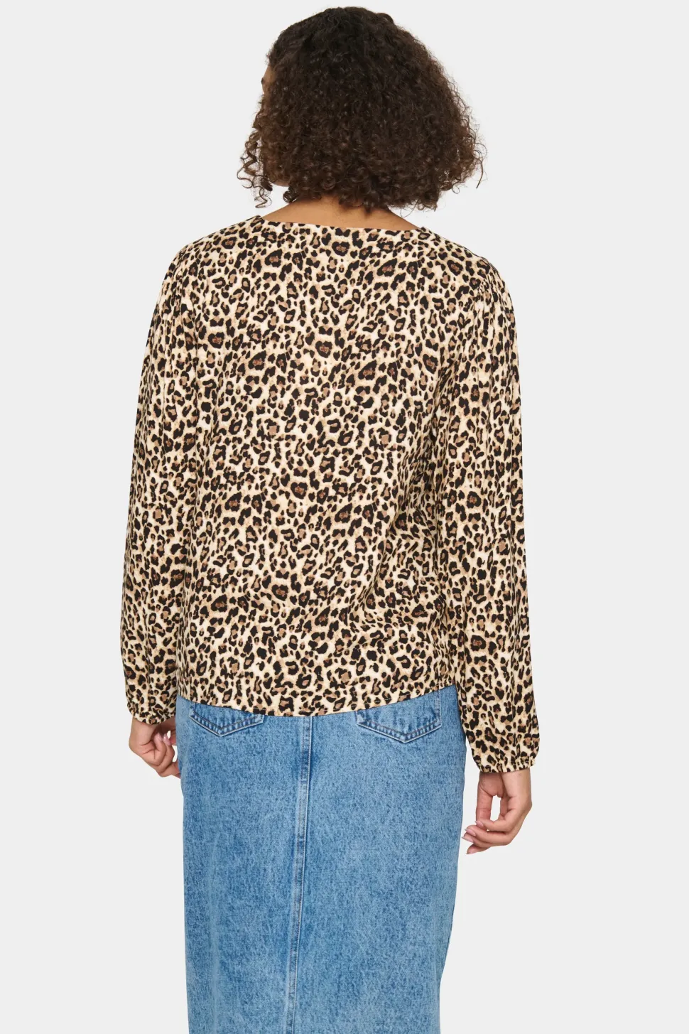 GazelSZ Long Sleeve V-neck Blouse-
