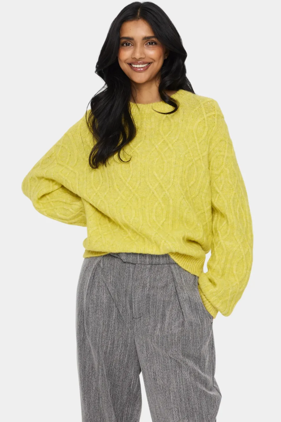 GeetaSZ Cable Knit Loose Fit Pullover-