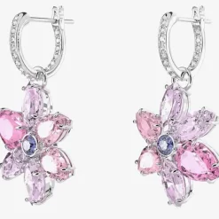 Gema Flower Dropper Hoop Earrings 5658397