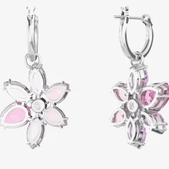 Gema Flower Dropper Hoop Earrings 5658397