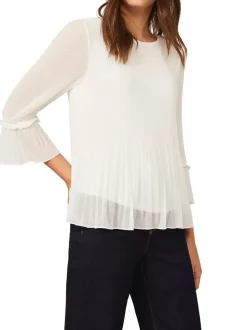 Gemina Pleat Blouse-Plain