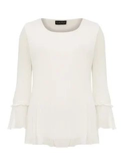 Gemina Pleat Blouse-Plain