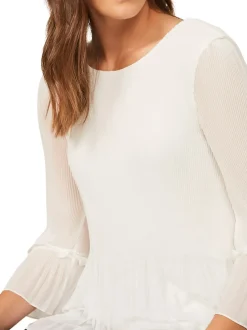 Gemina Pleat Blouse-Plain