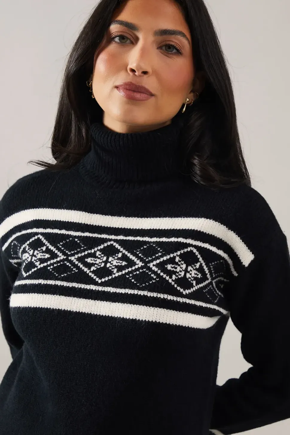 Geo High Neck Jumper