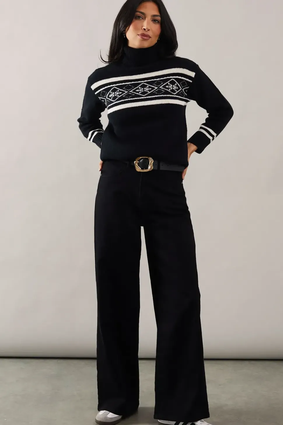 Geo High Neck Jumper