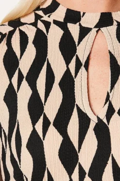 Geo Keyhole Mini Dress