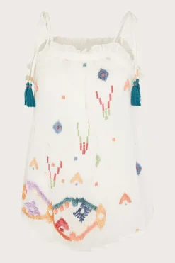 Geometric Embroidered Cami Top