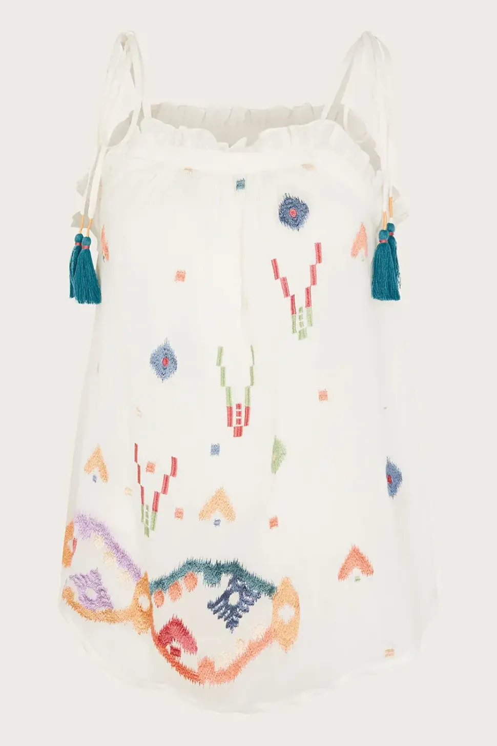 Geometric Embroidered Cami Top