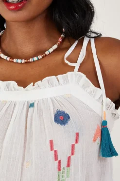 Geometric Embroidered Cami Top